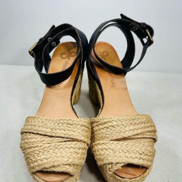 ANTHROPOLOGIE DANIELA POLO VINIFERA LEATHER JUTE PLATFORM ESPADRILLE 7 - Picture 2 of 7
